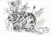 детский рисунок Нади Я., Кролик Самсон